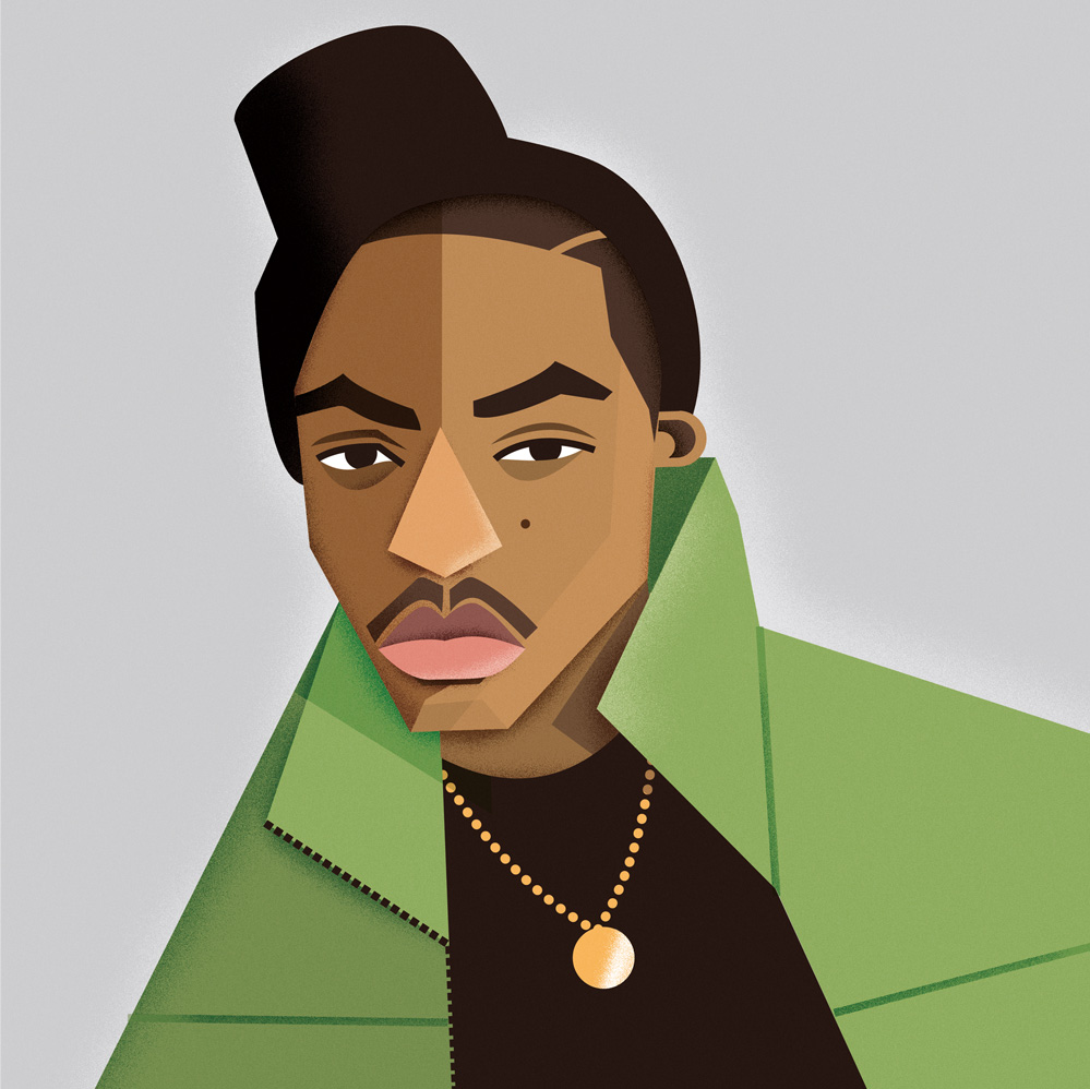 Rappers Drawn As Cartoons.